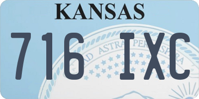 KS license plate 716IXC