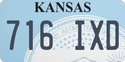 KS license plate 716IXD