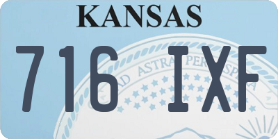 KS license plate 716IXF