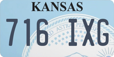 KS license plate 716IXG