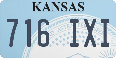KS license plate 716IXI