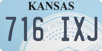 KS license plate 716IXJ