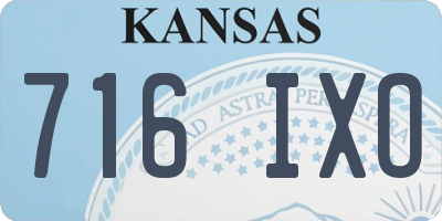KS license plate 716IXO