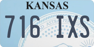 KS license plate 716IXS