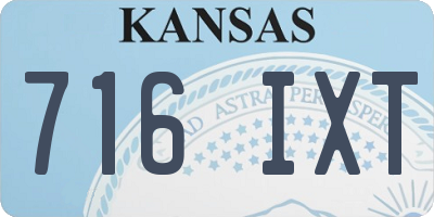 KS license plate 716IXT