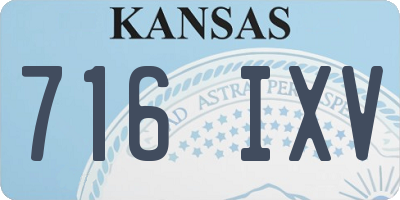 KS license plate 716IXV