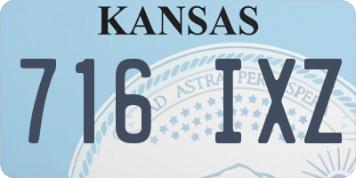 KS license plate 716IXZ