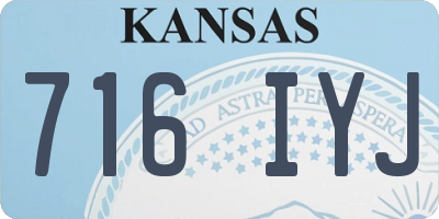 KS license plate 716IYJ