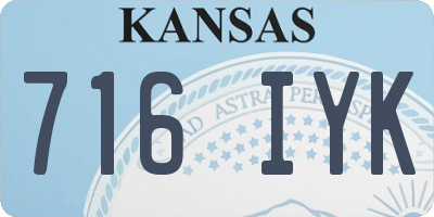 KS license plate 716IYK