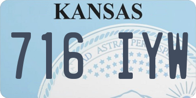KS license plate 716IYW