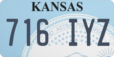 KS license plate 716IYZ