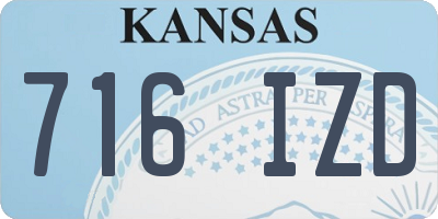 KS license plate 716IZD