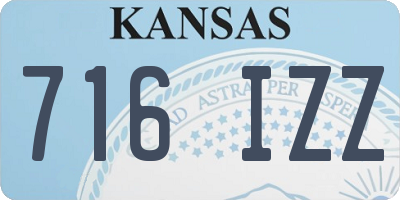 KS license plate 716IZZ