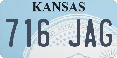 KS license plate 716JAG