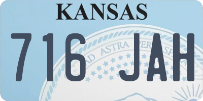 KS license plate 716JAH