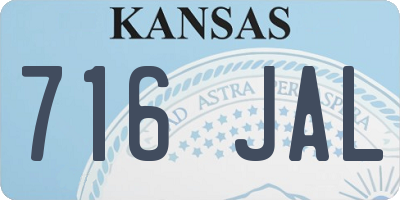 KS license plate 716JAL