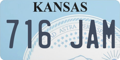 KS license plate 716JAM