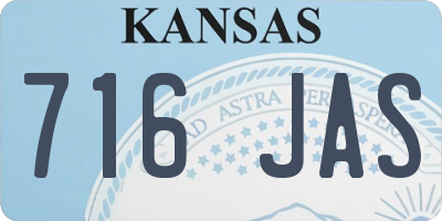 KS license plate 716JAS