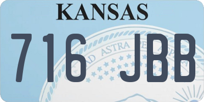 KS license plate 716JBB