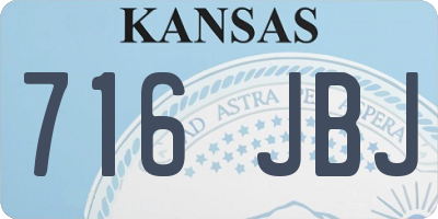 KS license plate 716JBJ