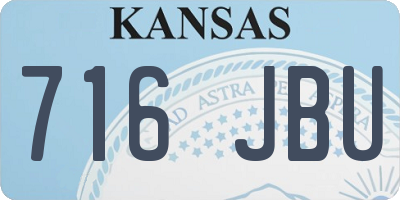 KS license plate 716JBU