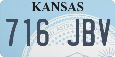 KS license plate 716JBV