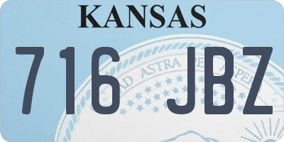 KS license plate 716JBZ