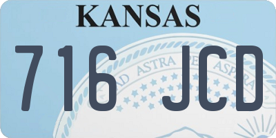 KS license plate 716JCD