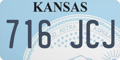 KS license plate 716JCJ
