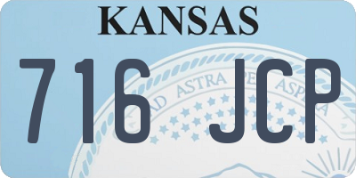 KS license plate 716JCP