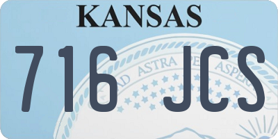 KS license plate 716JCS