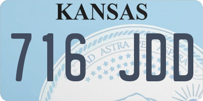 KS license plate 716JDD