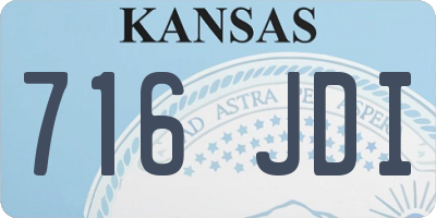 KS license plate 716JDI