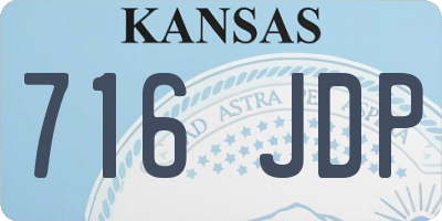 KS license plate 716JDP