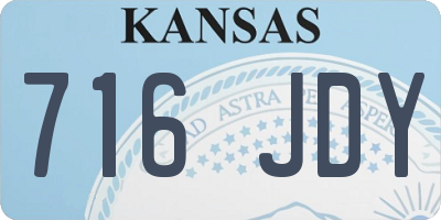 KS license plate 716JDY