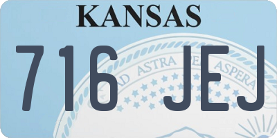 KS license plate 716JEJ