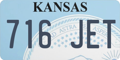 KS license plate 716JET