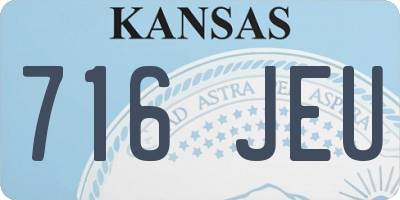 KS license plate 716JEU