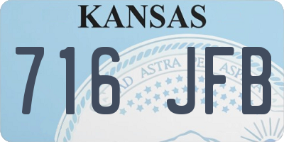 KS license plate 716JFB