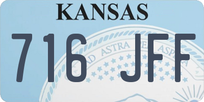 KS license plate 716JFF