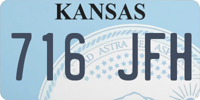 KS license plate 716JFH