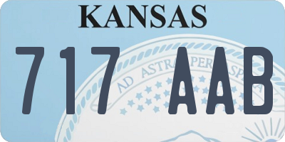 KS license plate 717AAB