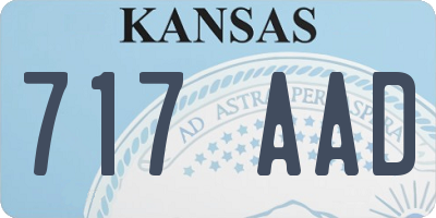 KS license plate 717AAD