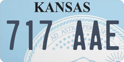 KS license plate 717AAE
