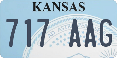 KS license plate 717AAG