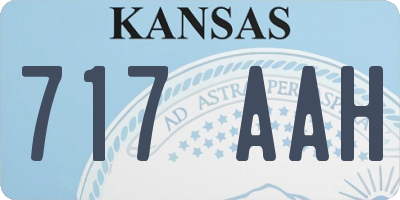 KS license plate 717AAH
