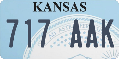 KS license plate 717AAK