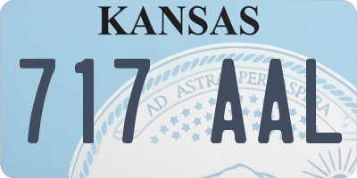 KS license plate 717AAL