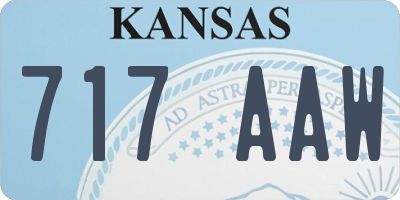 KS license plate 717AAW