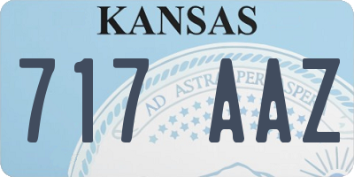 KS license plate 717AAZ